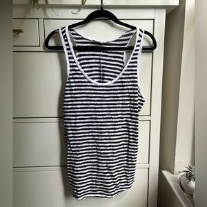 LOFT Black and White Striped Tank - XL 🖤🤍
